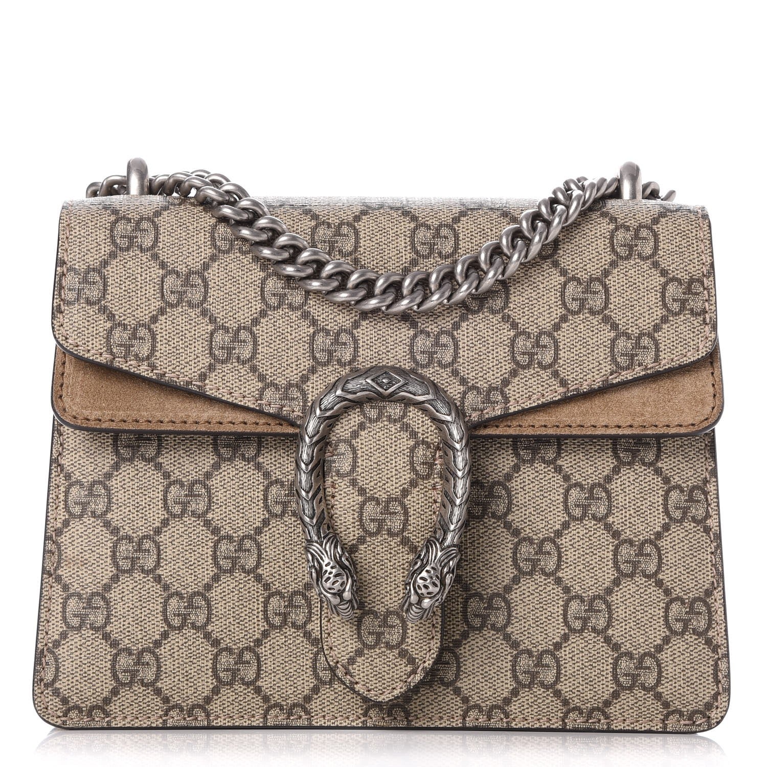 Gucci GG Supreme Monogram Mini Dionysus Shoulder Bag Taupe 1 of 8