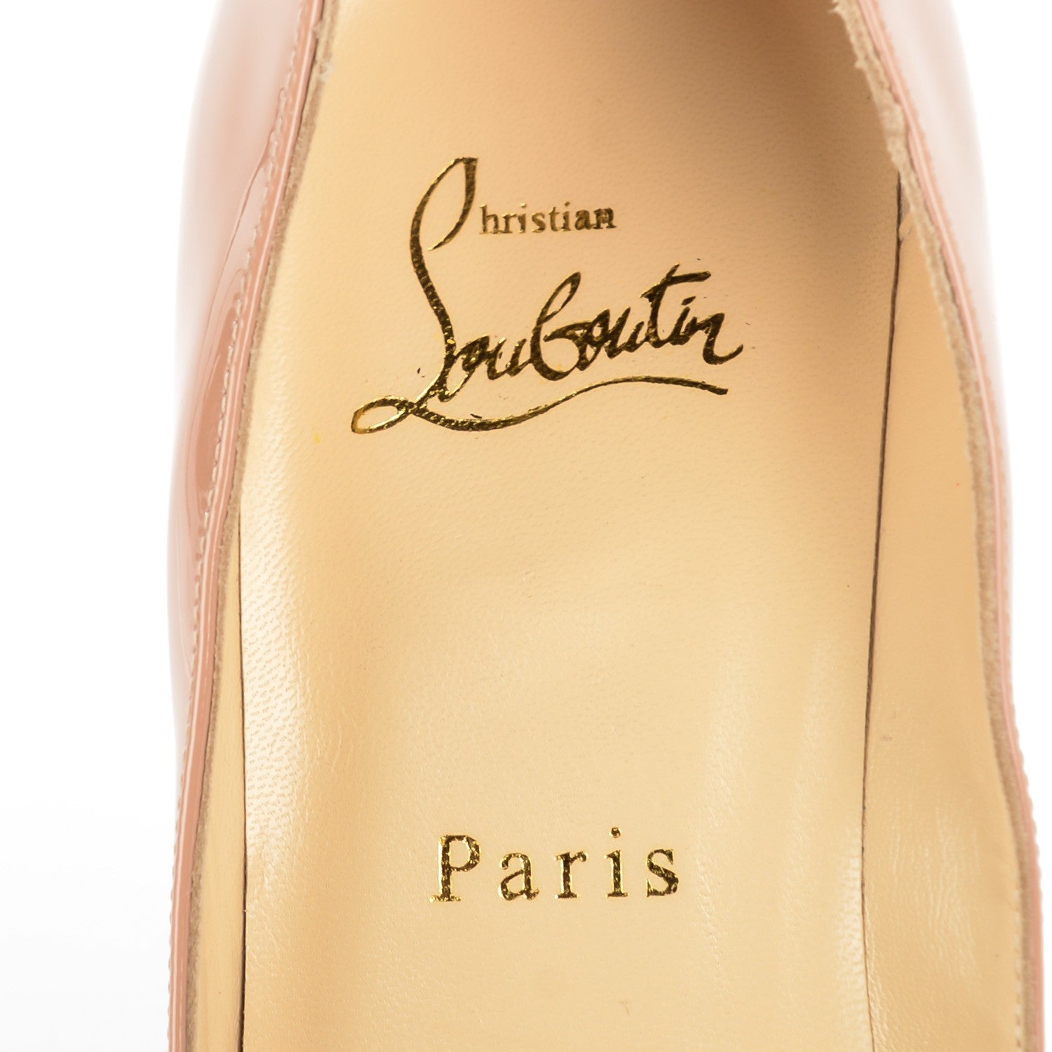 Christian Louboutin Patent Pigalle 100 Pumps 38.5 Nude 7 of 7