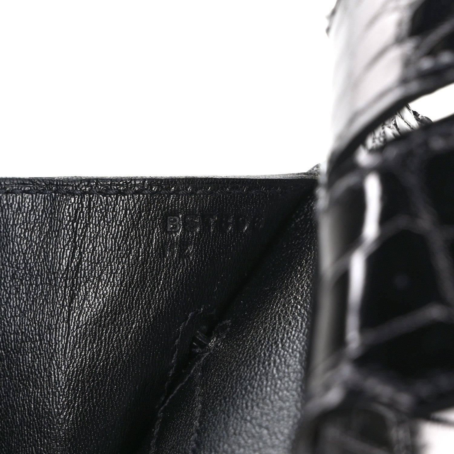 Hermes Shiny Porosus Crocodile Birkin Sellier 35 Black 7 of 16