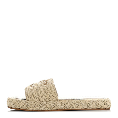 Chanel Cord Braided CC Mules 39 Light Beige 1 of 11