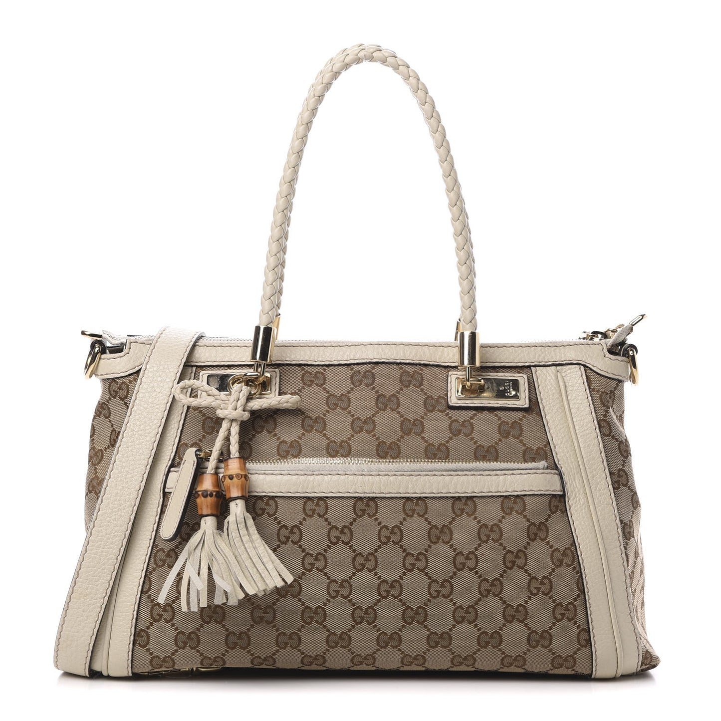 Monogram GG Canvas Small Bella Top Handle Bag Off White