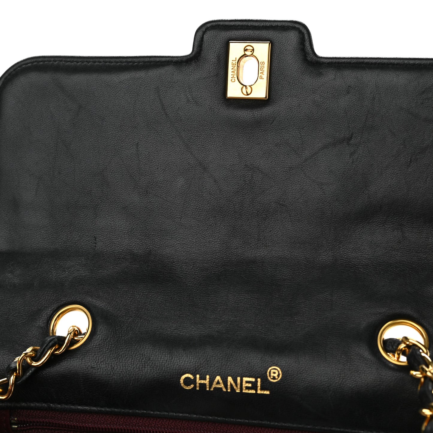 Lambskin Quilted Small Single Flap Black