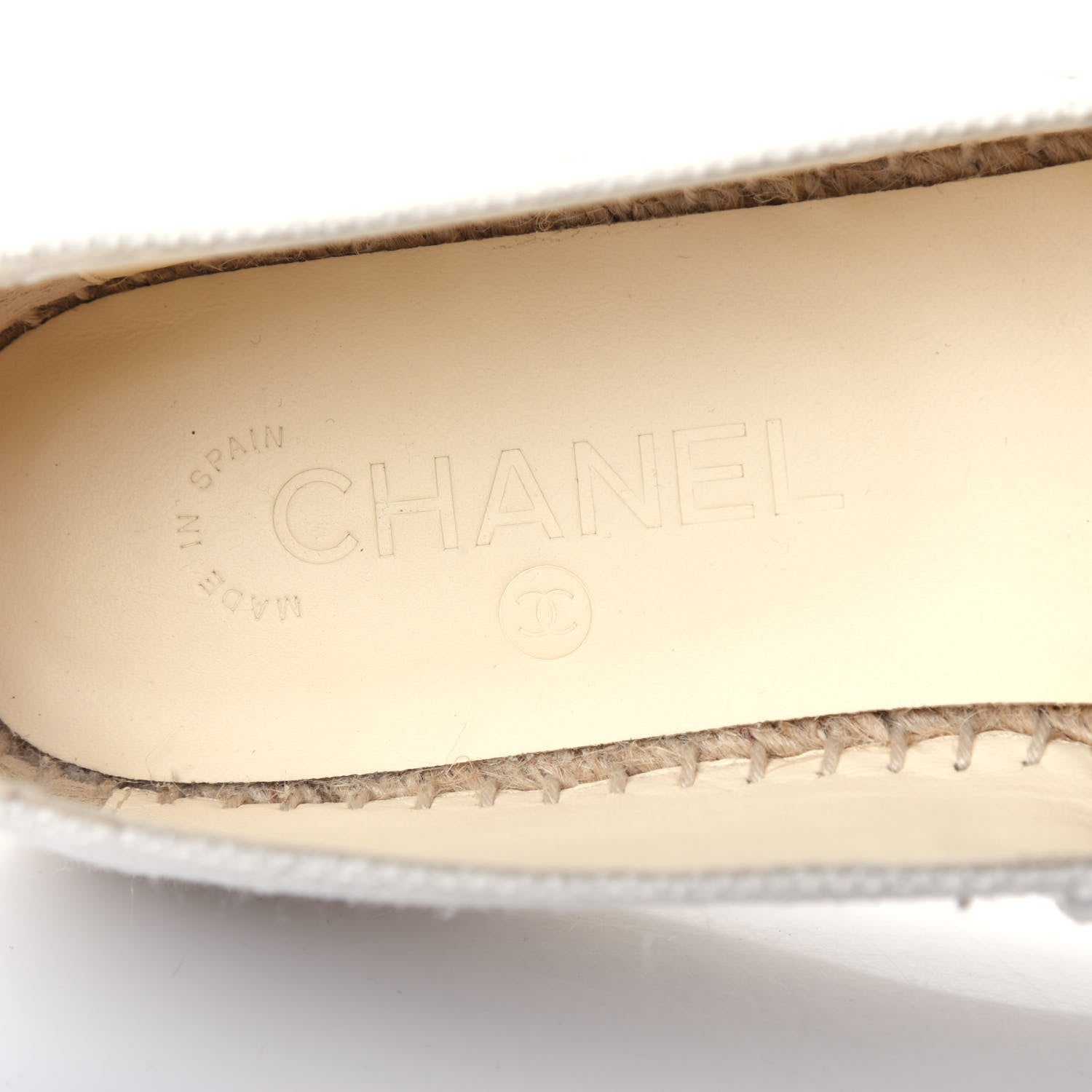 Chanel Linen CC Espadrilles 38 Beige Black 8 of 12
