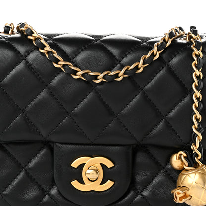 Chanel Lambskin Quilted Mini Pearl Crush Flap Black 7 of 10