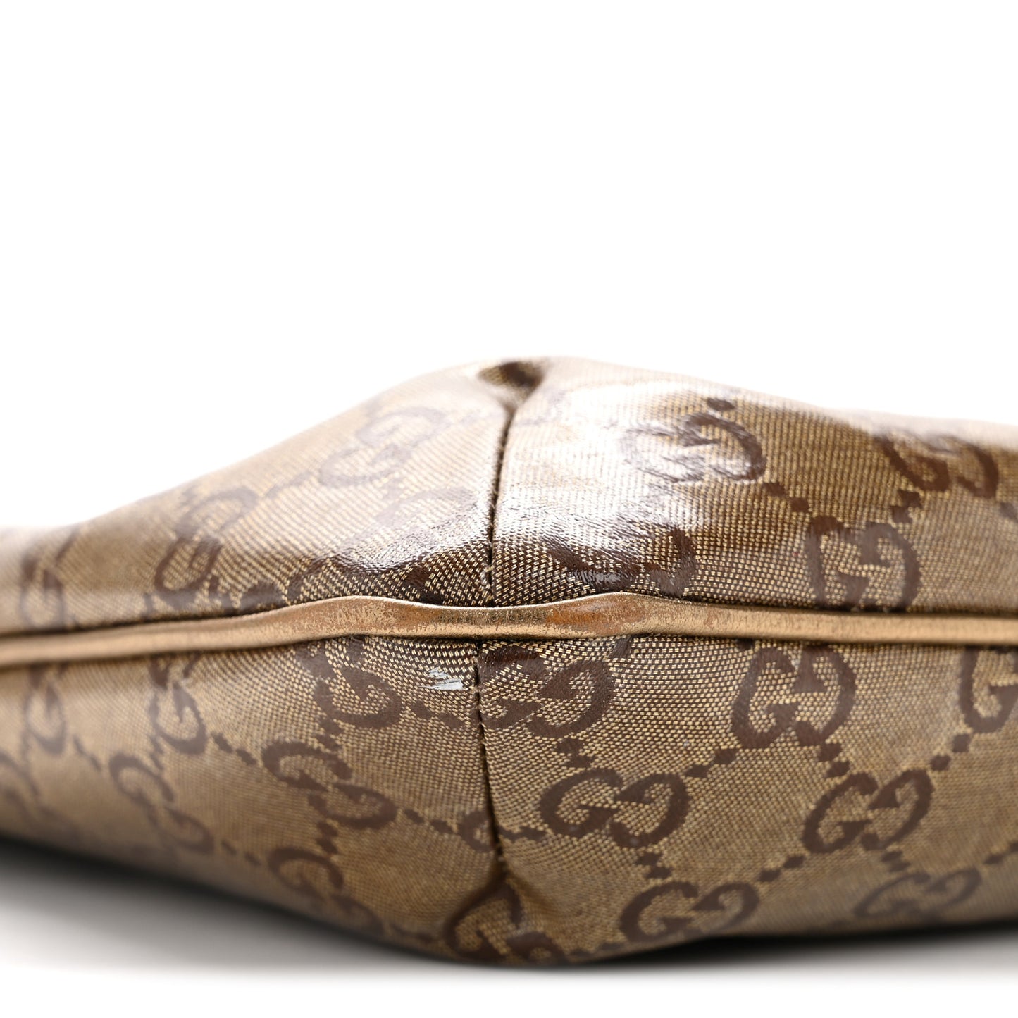 Crystal Monogram Web Small Flat Messenger Crossbody Bronze