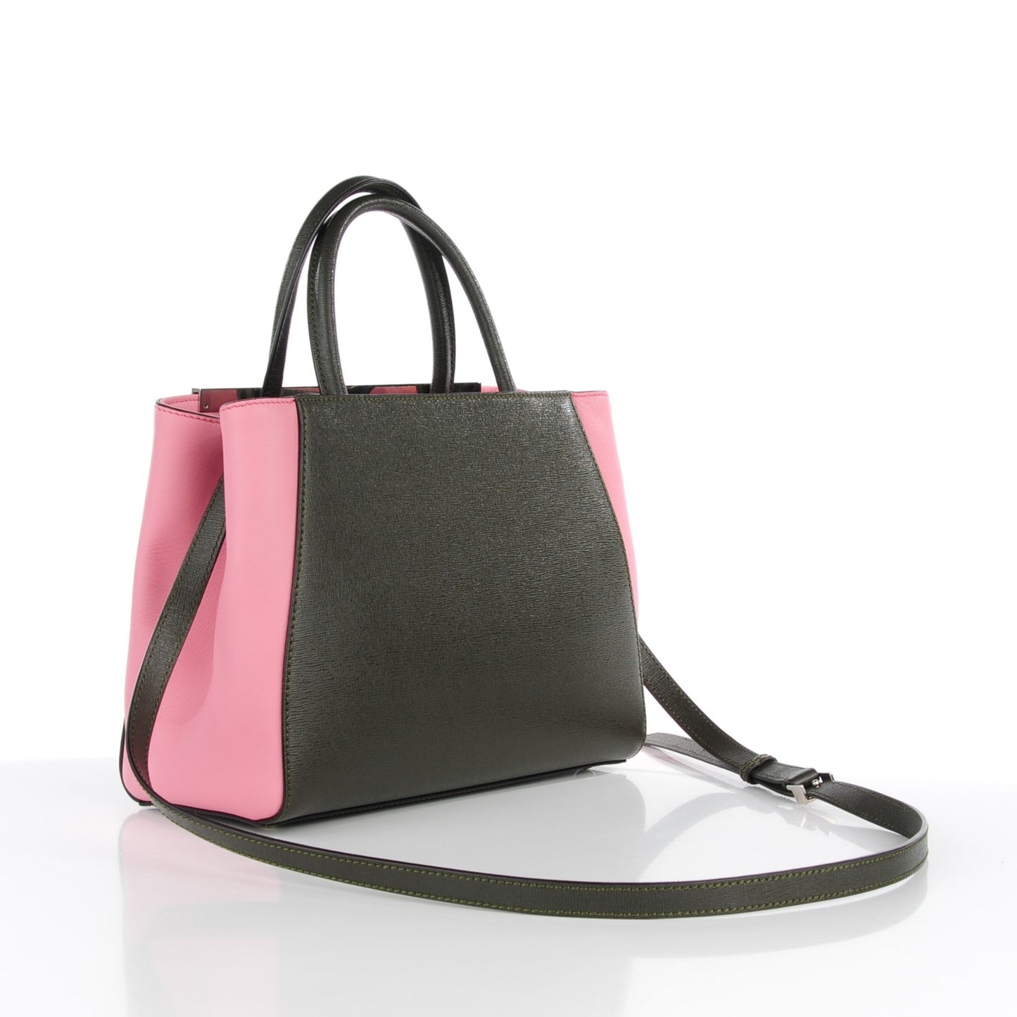 Vitello Elite Flamingo Petite 2Jours Tote Verde Prato Pink