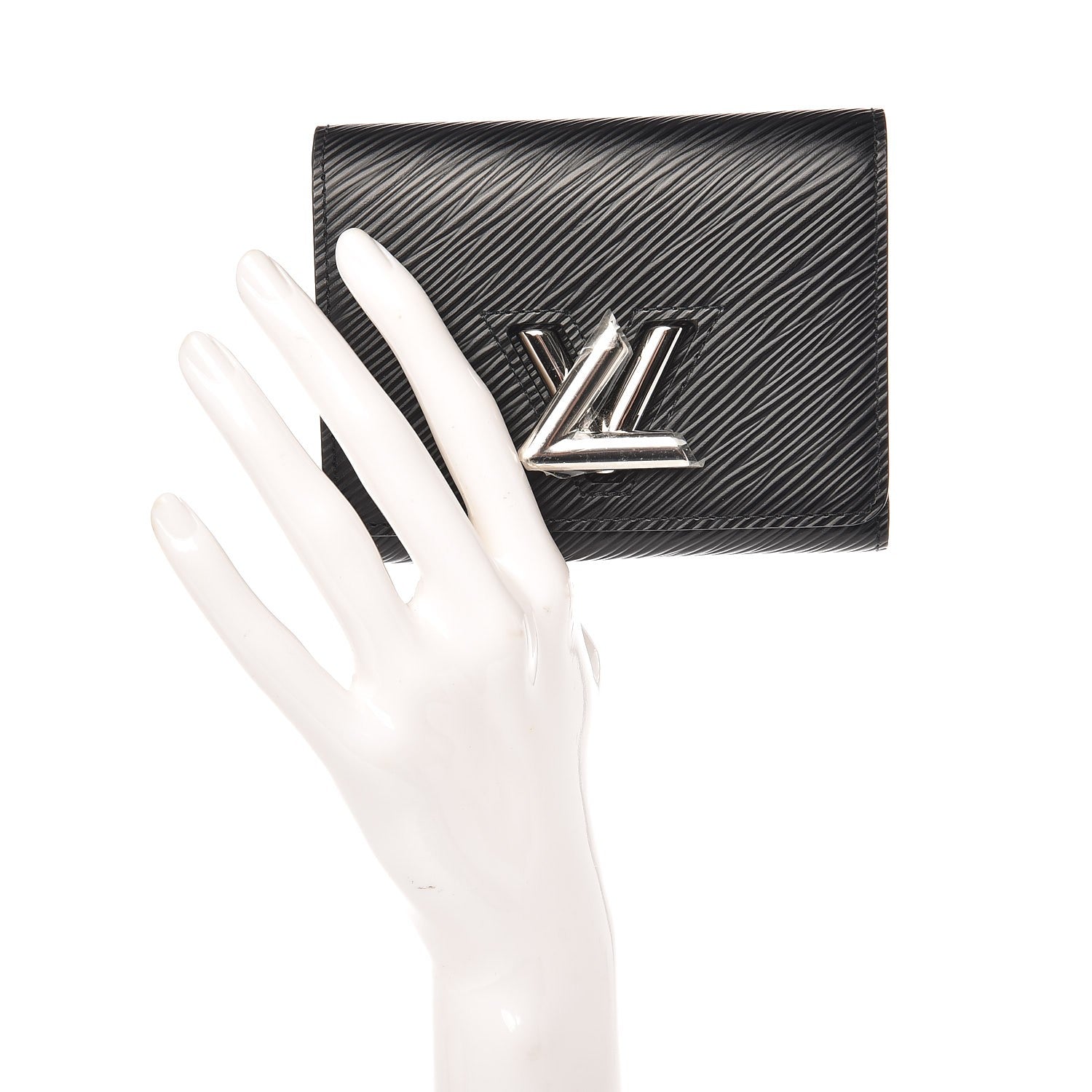 Louis Vuitton Epi Twist Compact Wallet Black 2 of 13