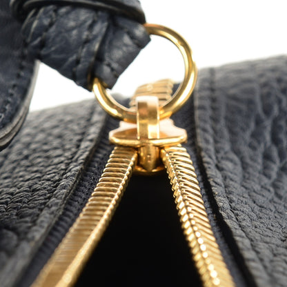 Celine Bullhide Calfskin Small Ring Bag Navy Blue 9 of 9