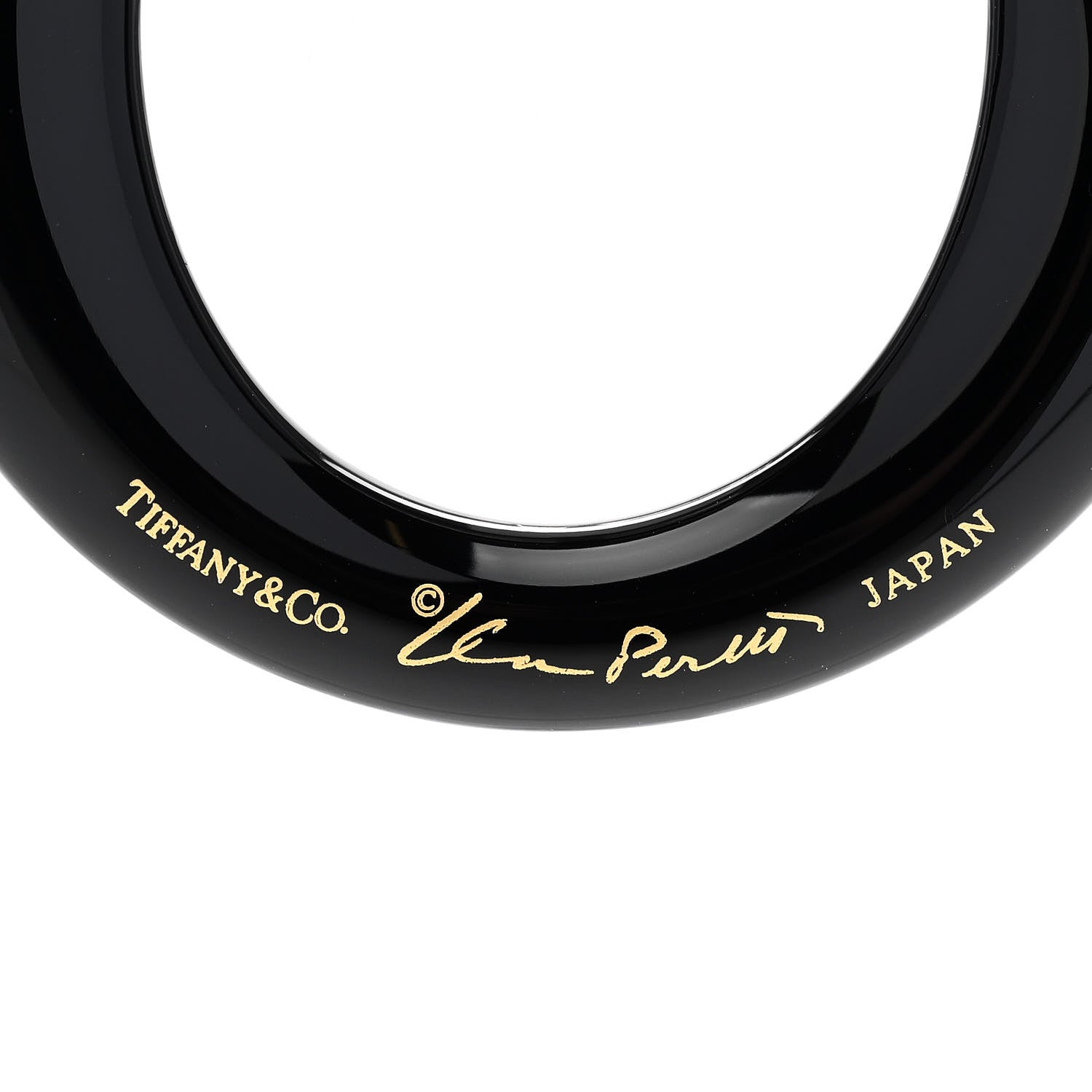Tiffany Lacquer Hardwood Elsa Peretti Sevillana Pendant Cord Necklace Black 4 of 5