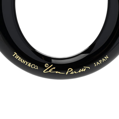 Tiffany Lacquer Hardwood Elsa Peretti Sevillana Pendant Cord Necklace Black 4 of 5