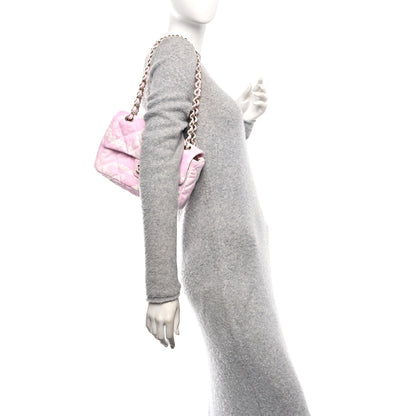 Chanel Printed Denim Quilted Flap Bag Pink White 2 of 11