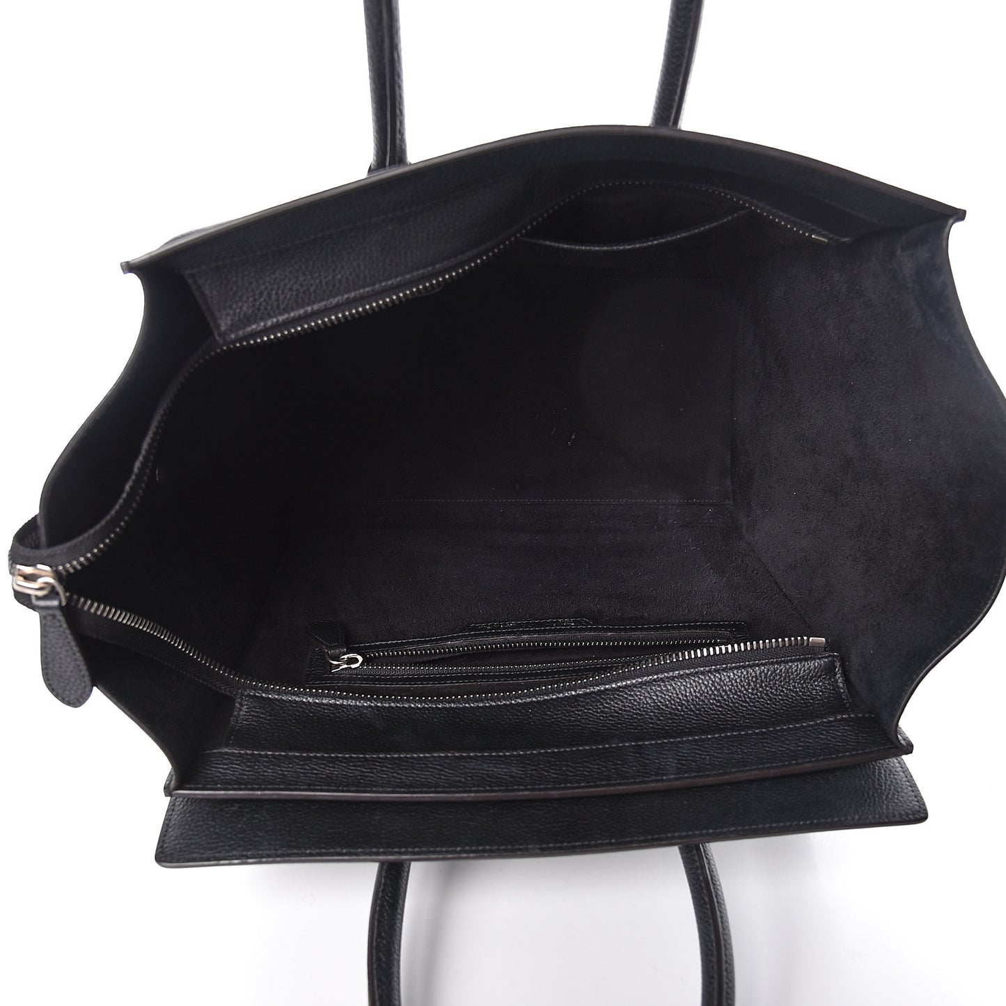 Drummed Calfskin Mini Luggage Black
