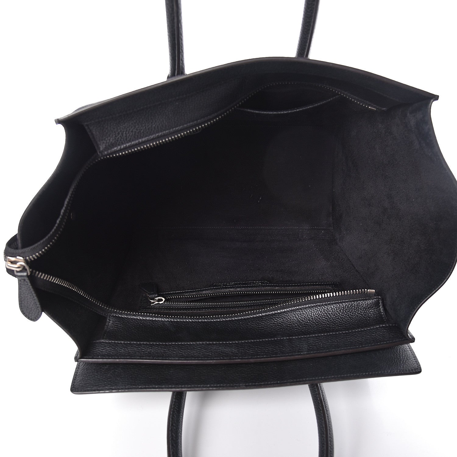 Celine Drummed Calfskin Mini Luggage Black 5 of 9