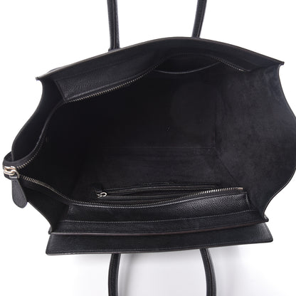 Celine Drummed Calfskin Mini Luggage Black 5 of 9