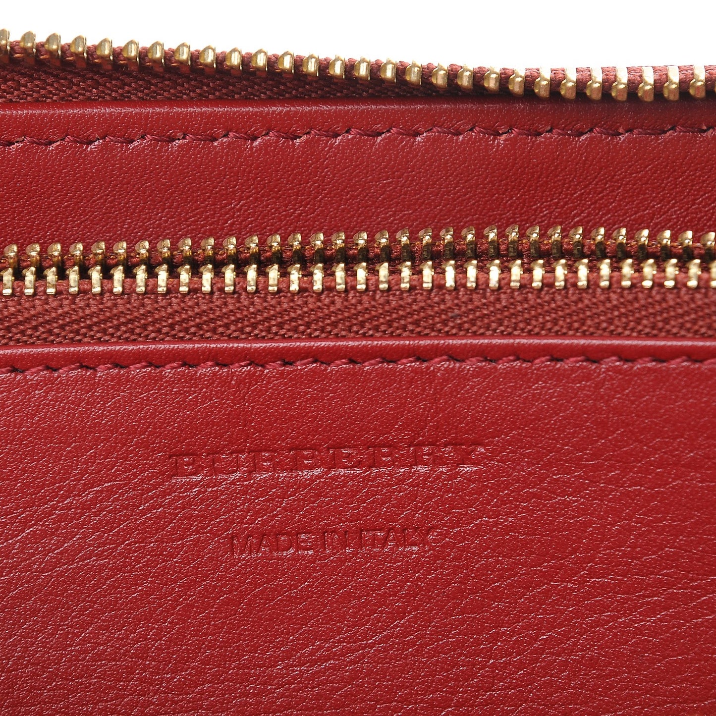 House Check Large Sartorial Ziggy Zip Around Wallet Military Red