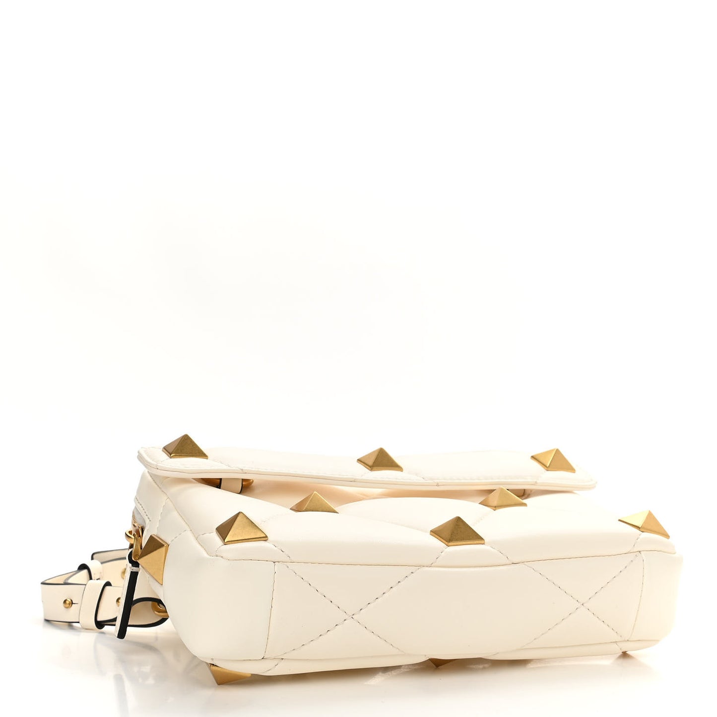 Nappa Roman Stud Crossbody Ivory