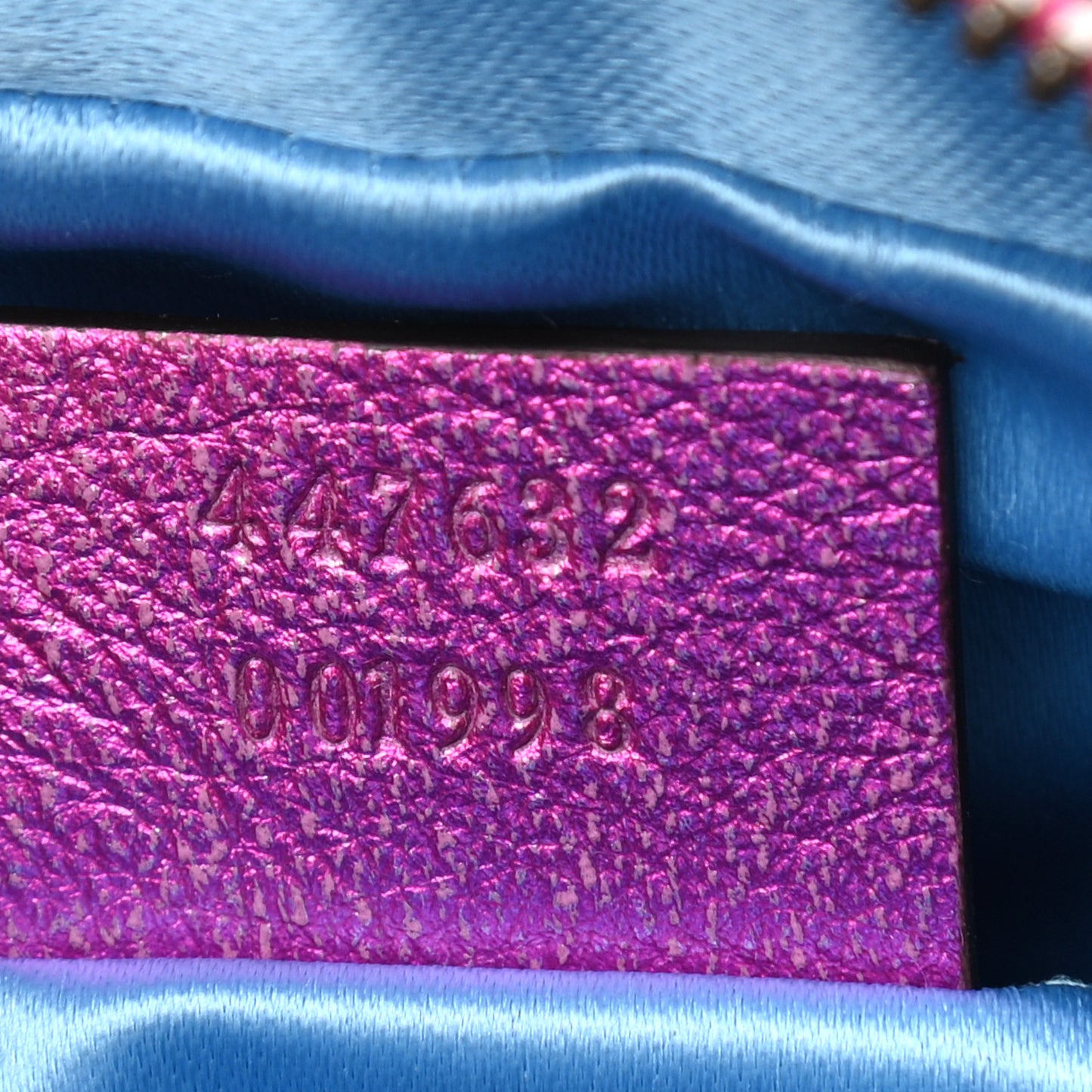 Laminated Nappa Matelasse Small GG Marmont Chain Shoulder Bag Fuxia Rosso Rosa