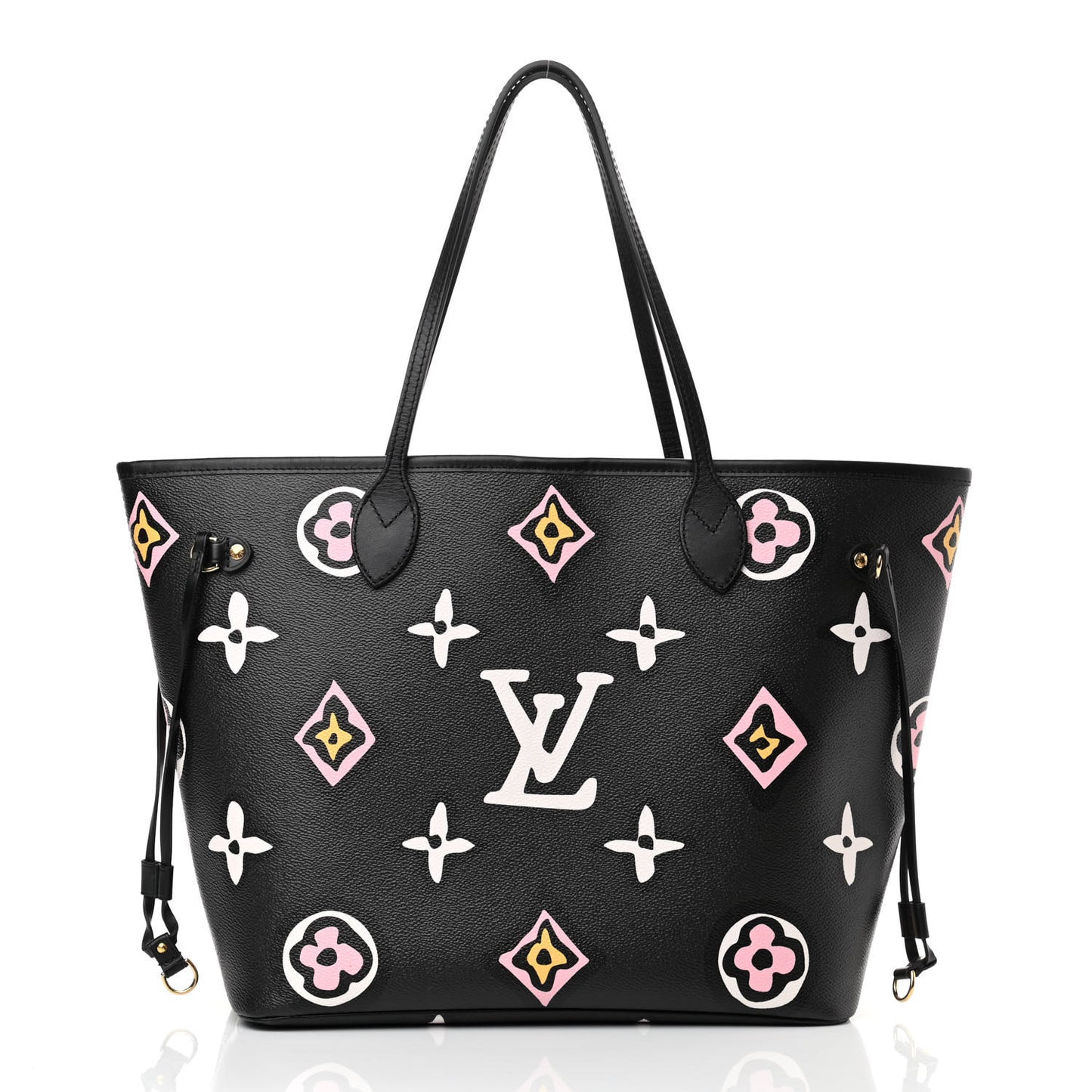 Monogram Giant Wild At Heart Neverfull MM Black