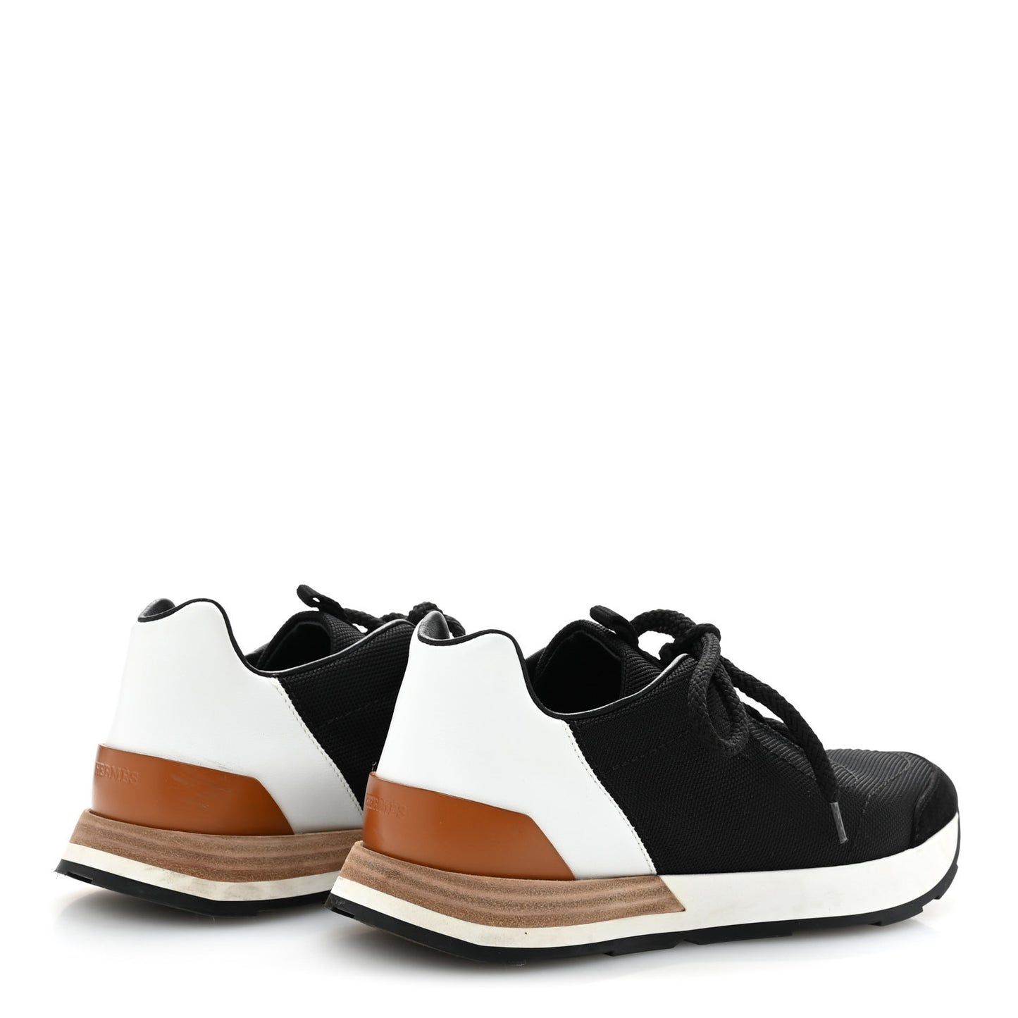 Technical Canvas Womens Miles Sneakers 35.5 Black White