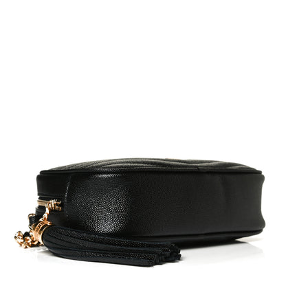 Saint Laurent Grain De Poudre Matelasse Monogram Mini Lou Camera Bag Black 4 of 10