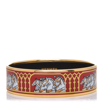 Hermes Enamel Printed Wide Bracelet 65 1 of 5