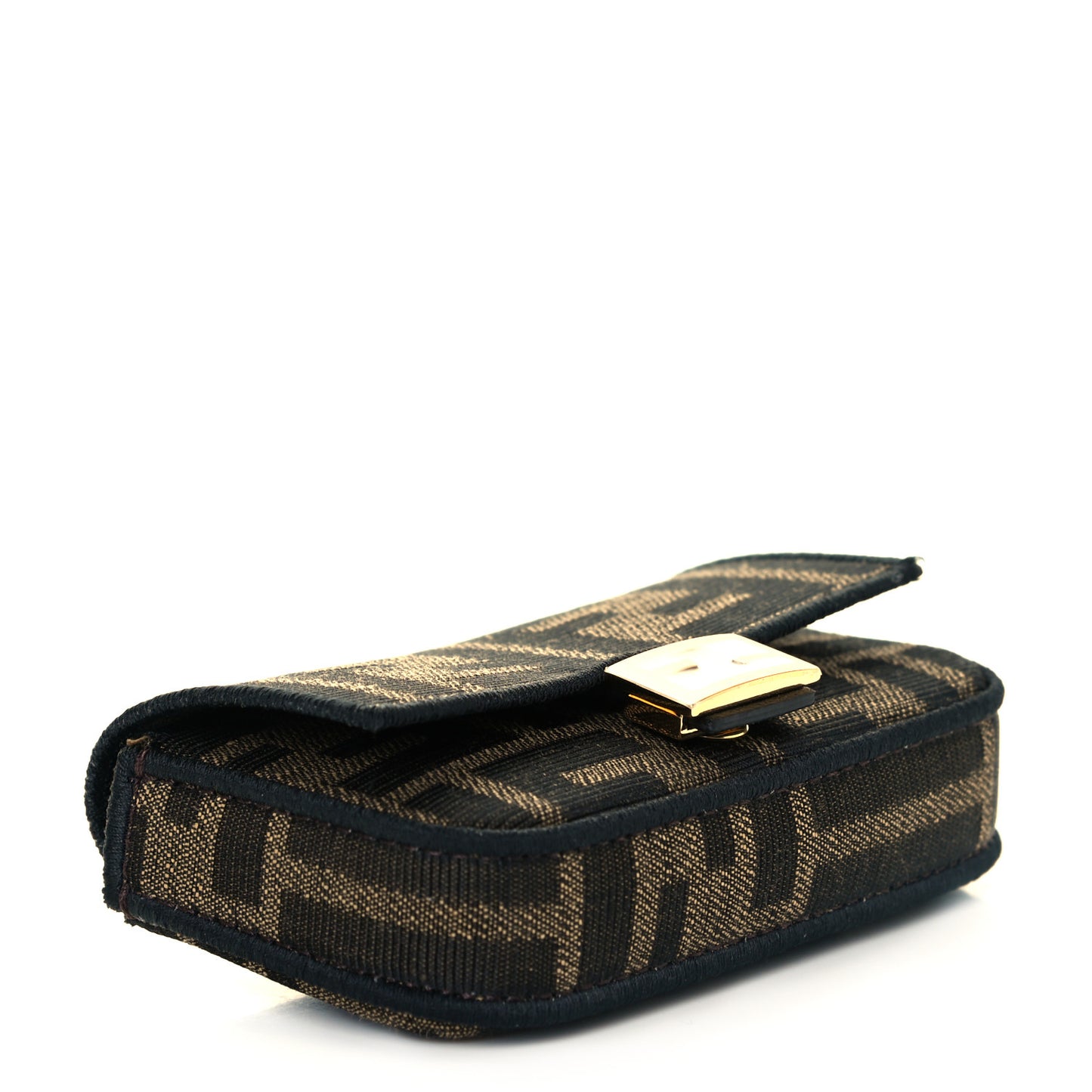 Fabric Jacquard FF 1974 Nano Baguette Charm Tobacco Moro Black