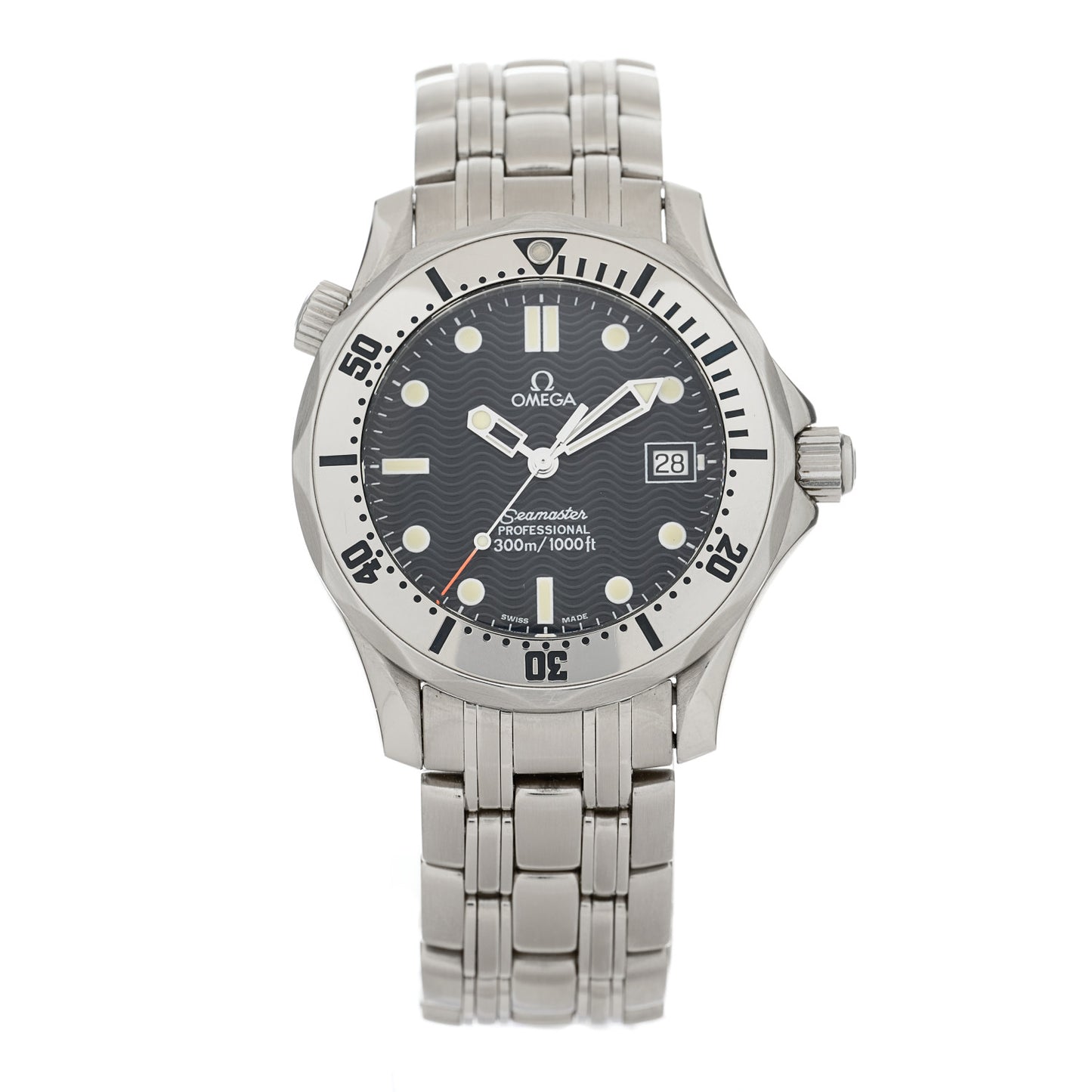 Stainless Steel 36mm Seamaster Professional Quartz Watch Black 2562.80