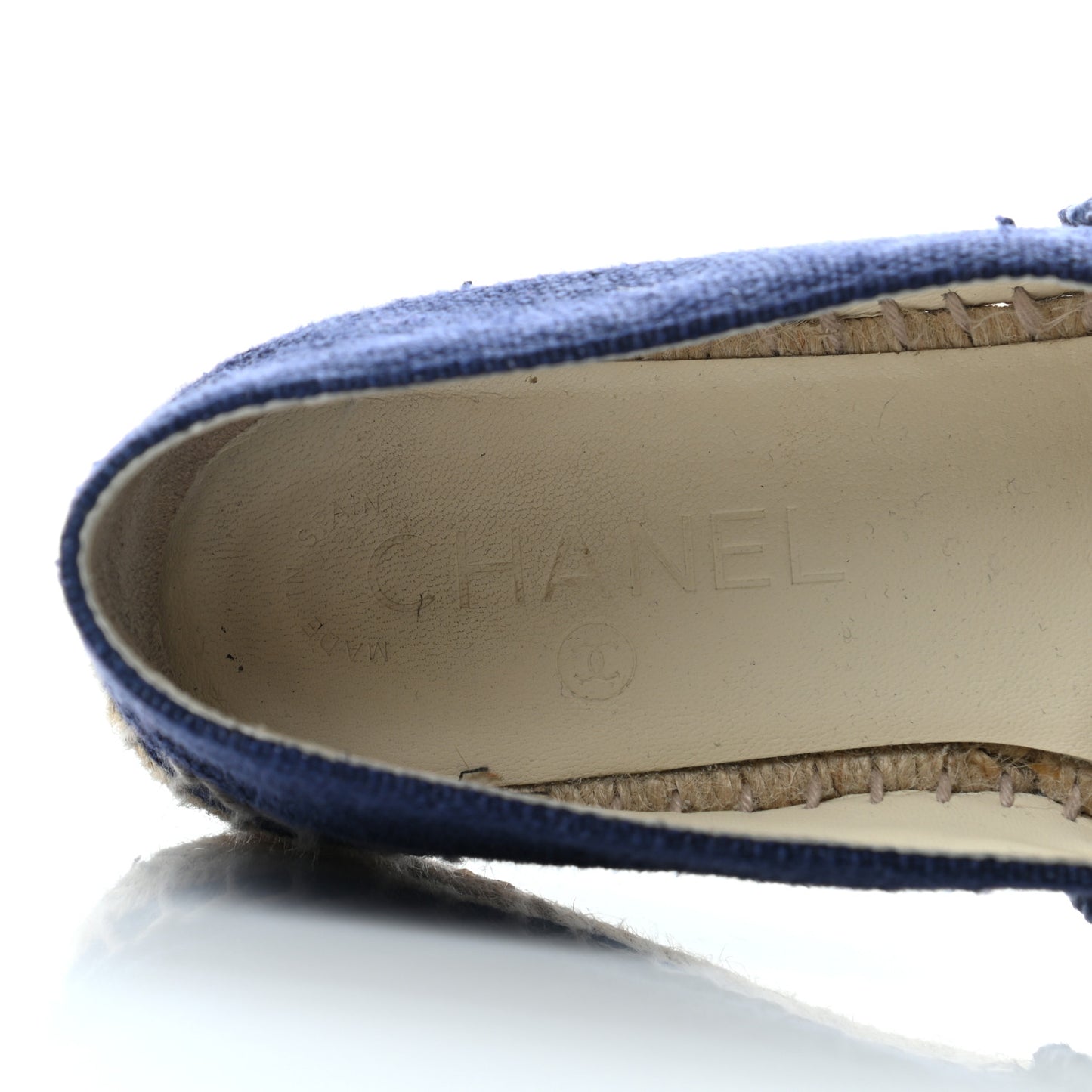 Denim Toile CC Espadrilles 38 Navy Black
