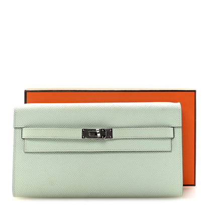 Hermes Epsom Kelly Wallet To Go Vert Peppermint 9 of 9