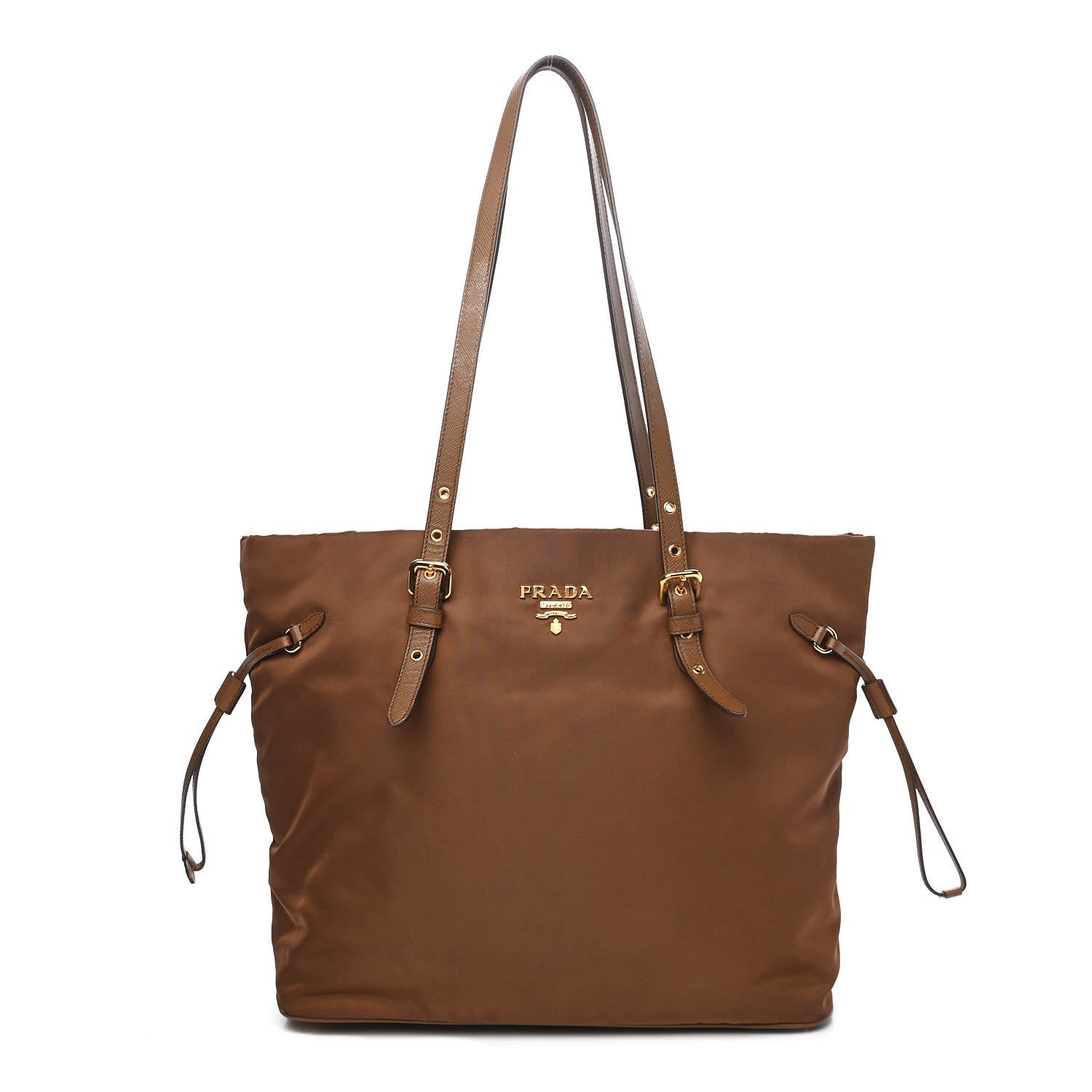 Prada Tessuto Nylon Saffiano Shopping Tote Corinto 1 of 12