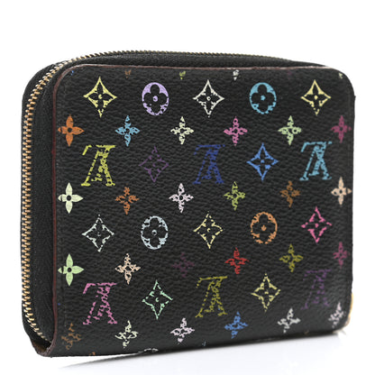 Louis Vuitton Monogram Multicolor Zippy Coin Purse Black Grenade 3 of 11