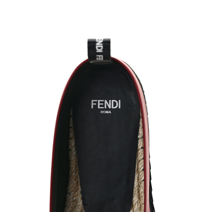 Fendi Canvas Mesh FF Colibri Espadrilles 37 Black Tobacco Moro 8 of 9