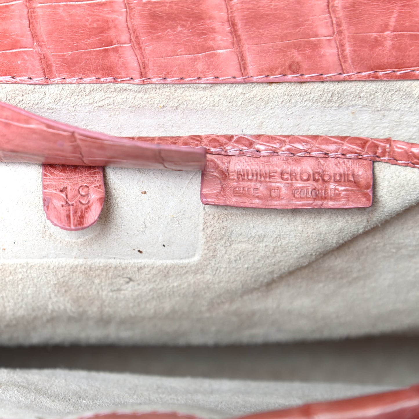 Crocodile Clutch Light Coral