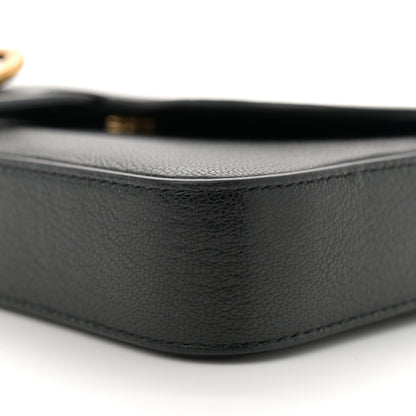 Christian Dior Goatskin Medium Saddle Pouch With Chain Black 9 of 11