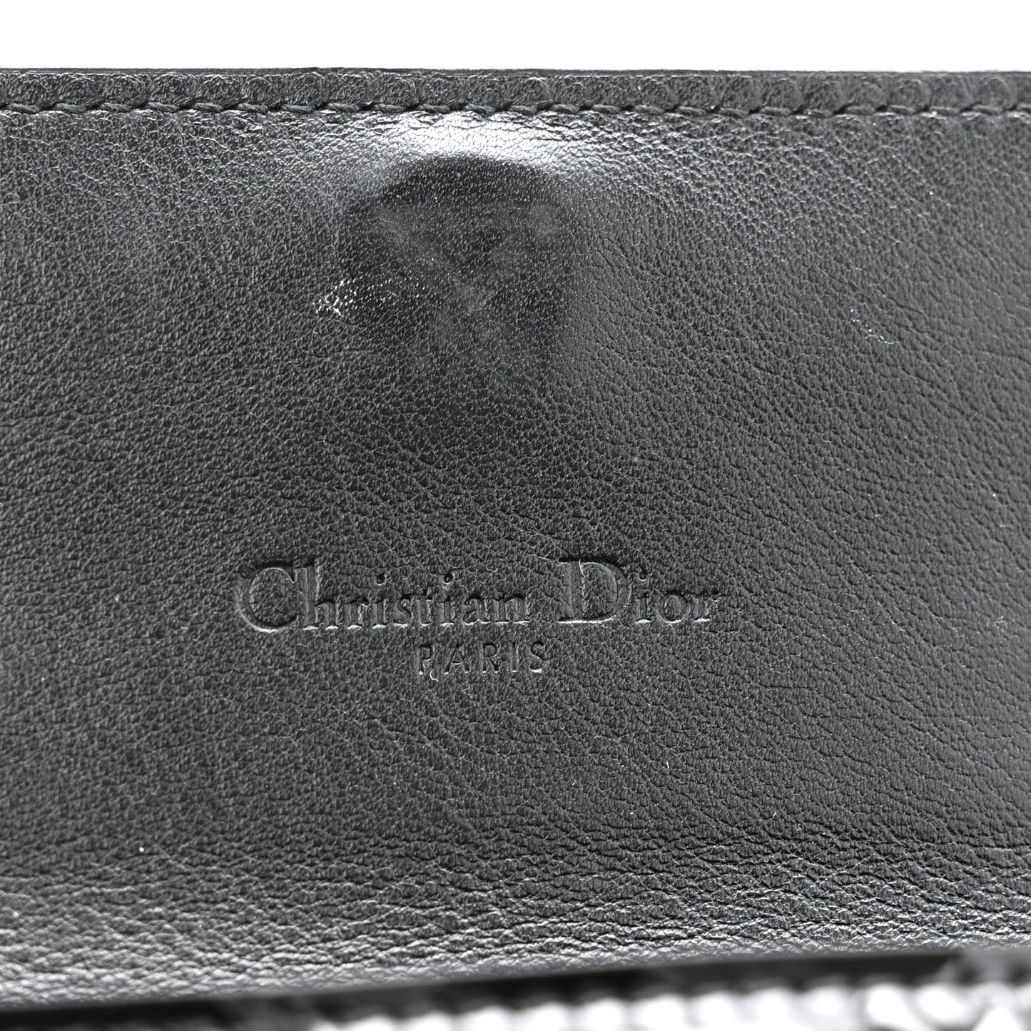 Patent Cannage Lady Dior Pouch Wallet On Chain Black