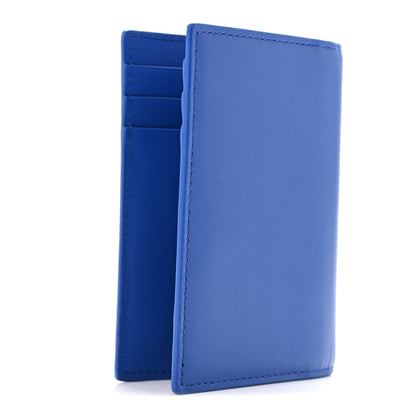 Christian Dior Calfskin Cover Bi-Fold Card Holder Blue White 3 of 8