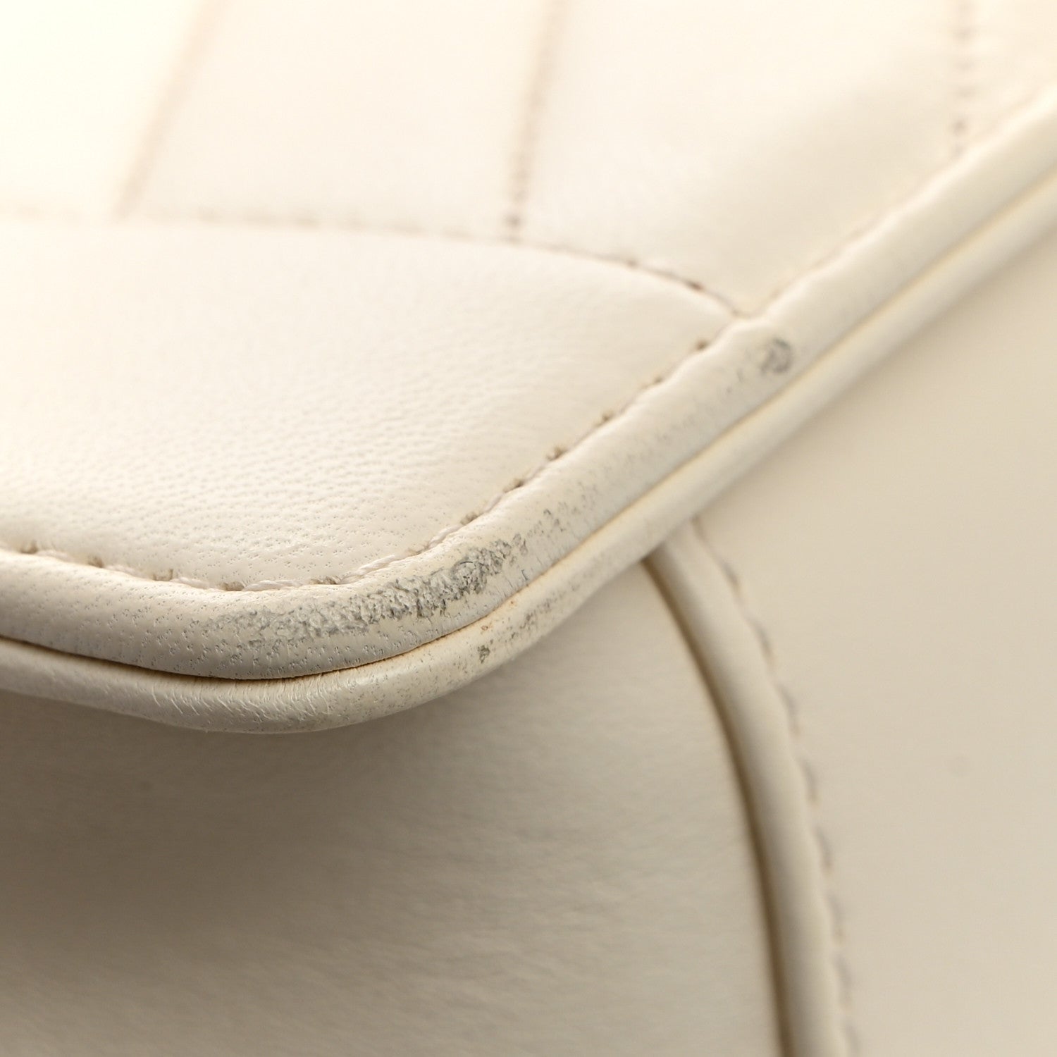Chanel Lambskin Reversed Chevron Quilted Flap White 15 of 17