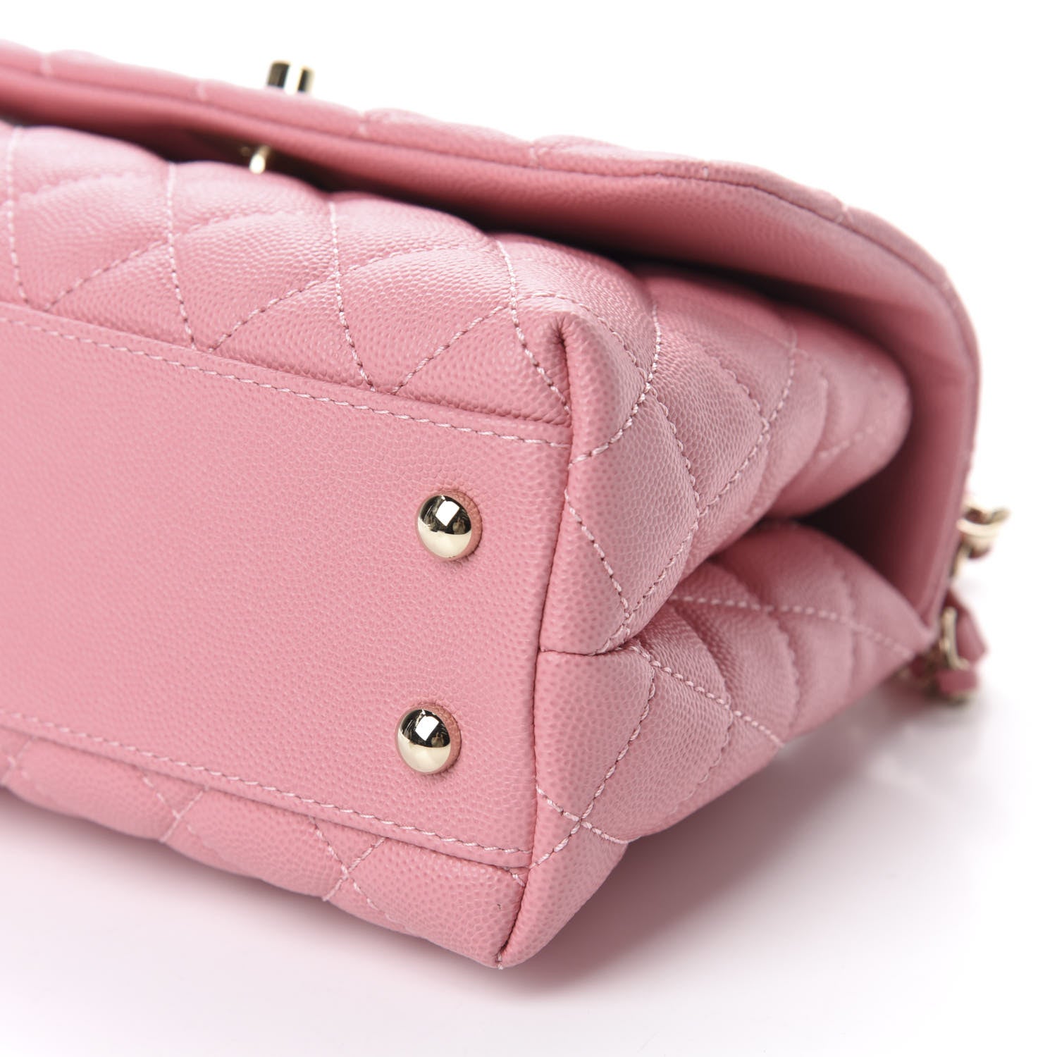 Chanel Caviar Quilted Mini Coco Handle Flap Pink 7 of 10