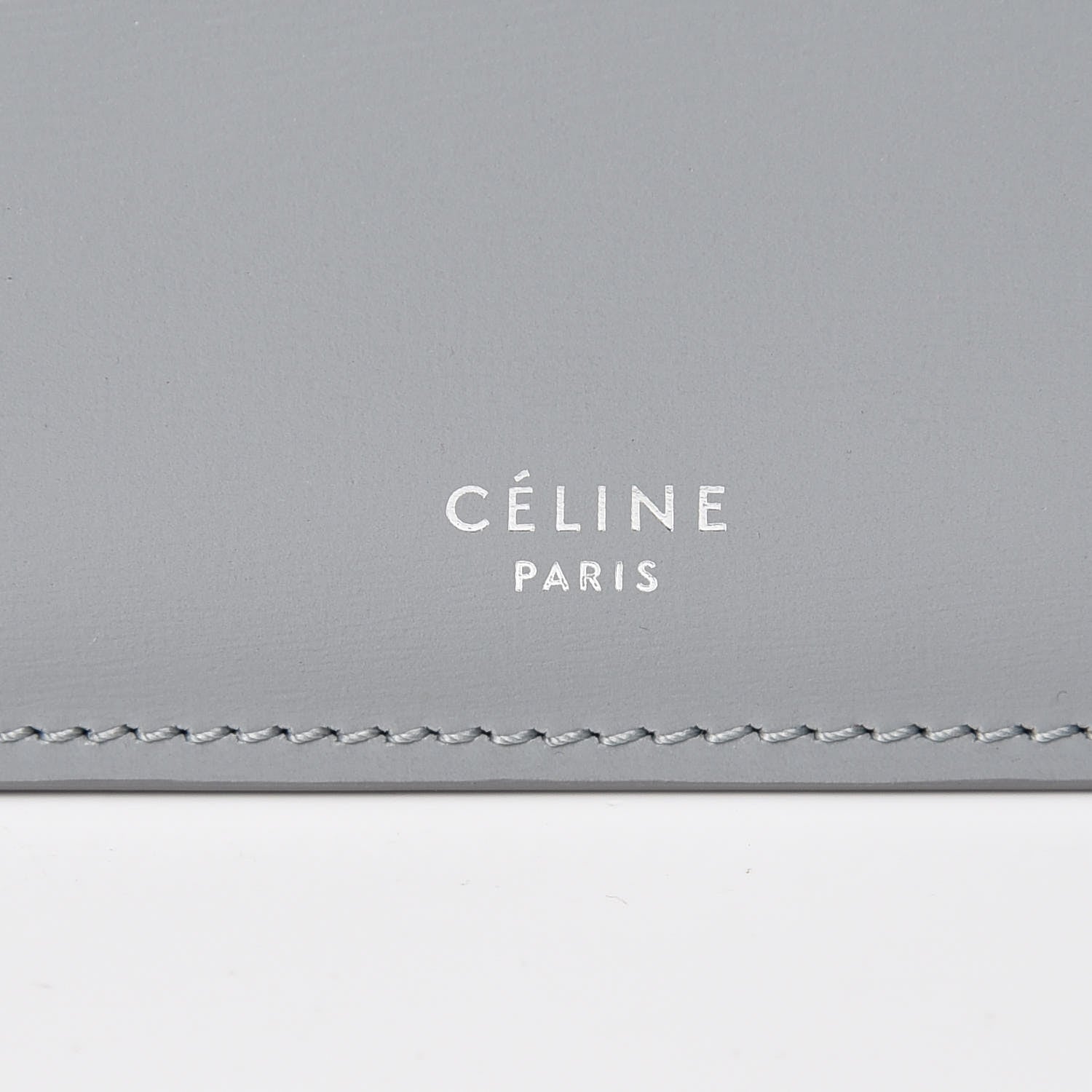 Celine Patina Box Calfskin Medium Clasp Bag Grey 9 of 10