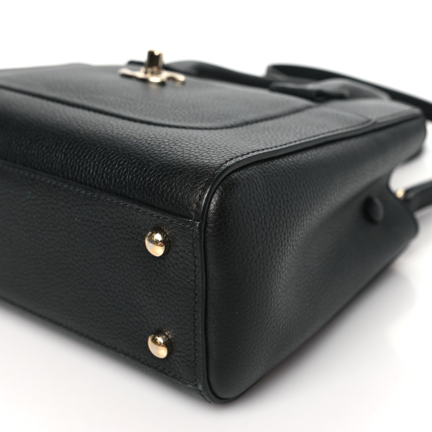 Grained Calfskin Mini Neo Executive Shopper Tote Black