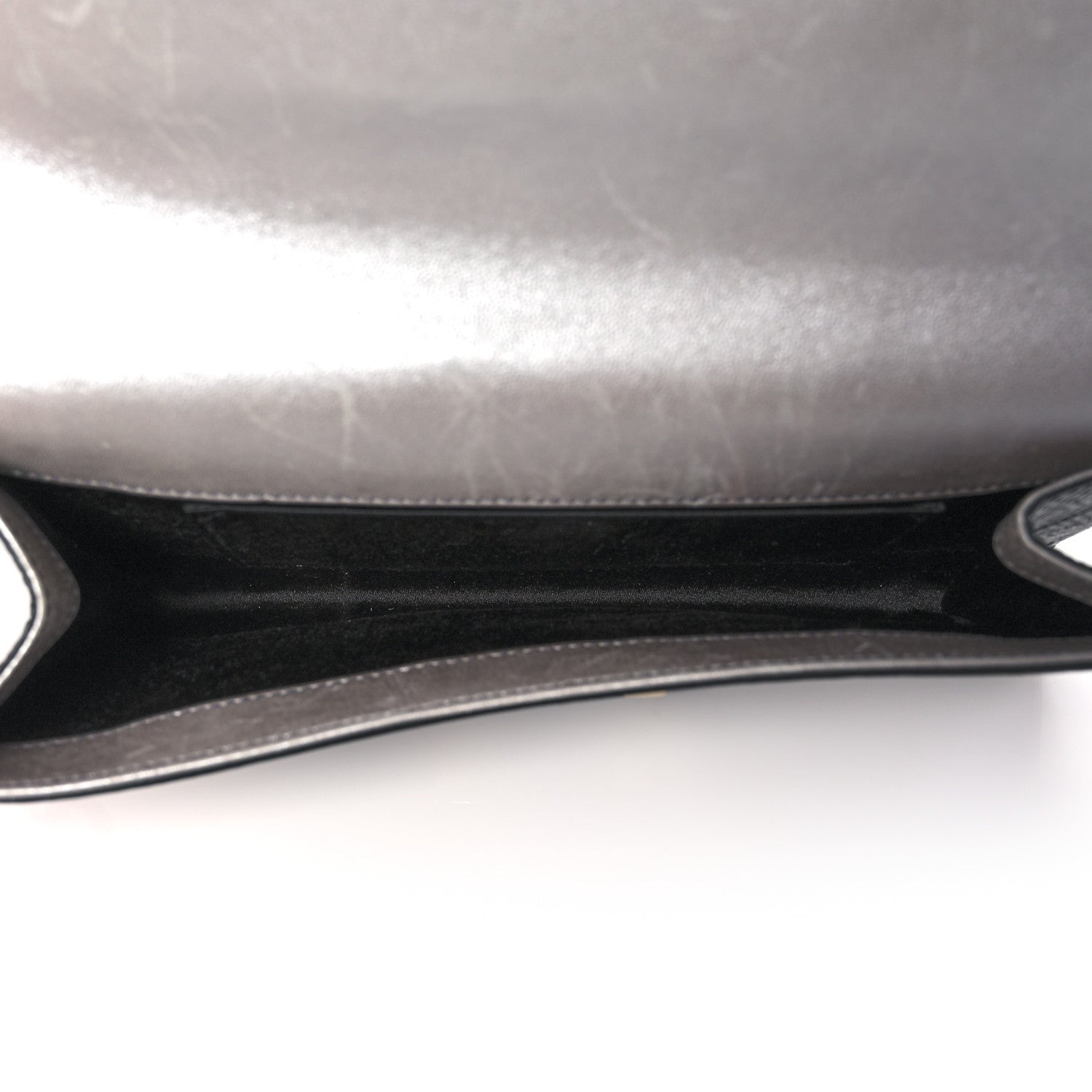 Saint Laurent Ombre Lizard Muse Clutch Silver 5 of 14