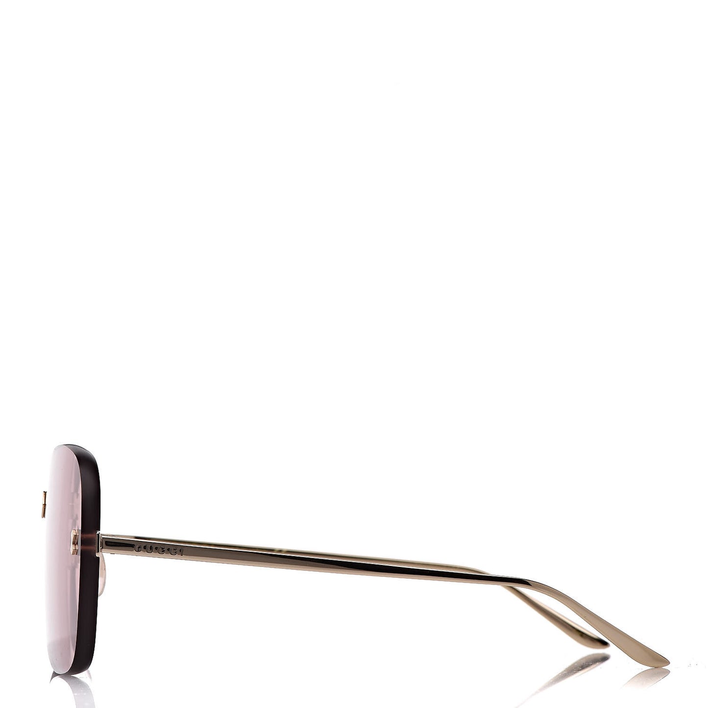 Rimless Sunglasses GG0355S Gold Flash Pink