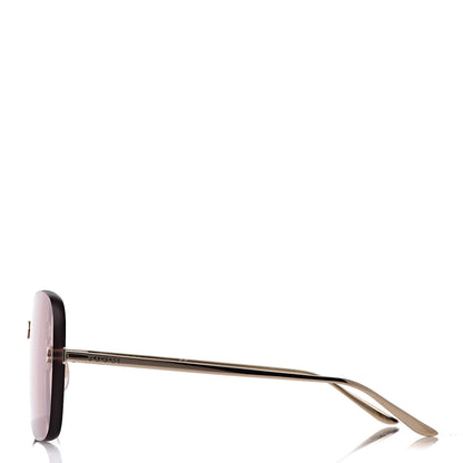 Gucci Rimless Sunglasses GG0355S Gold Flash Pink 3 of 9