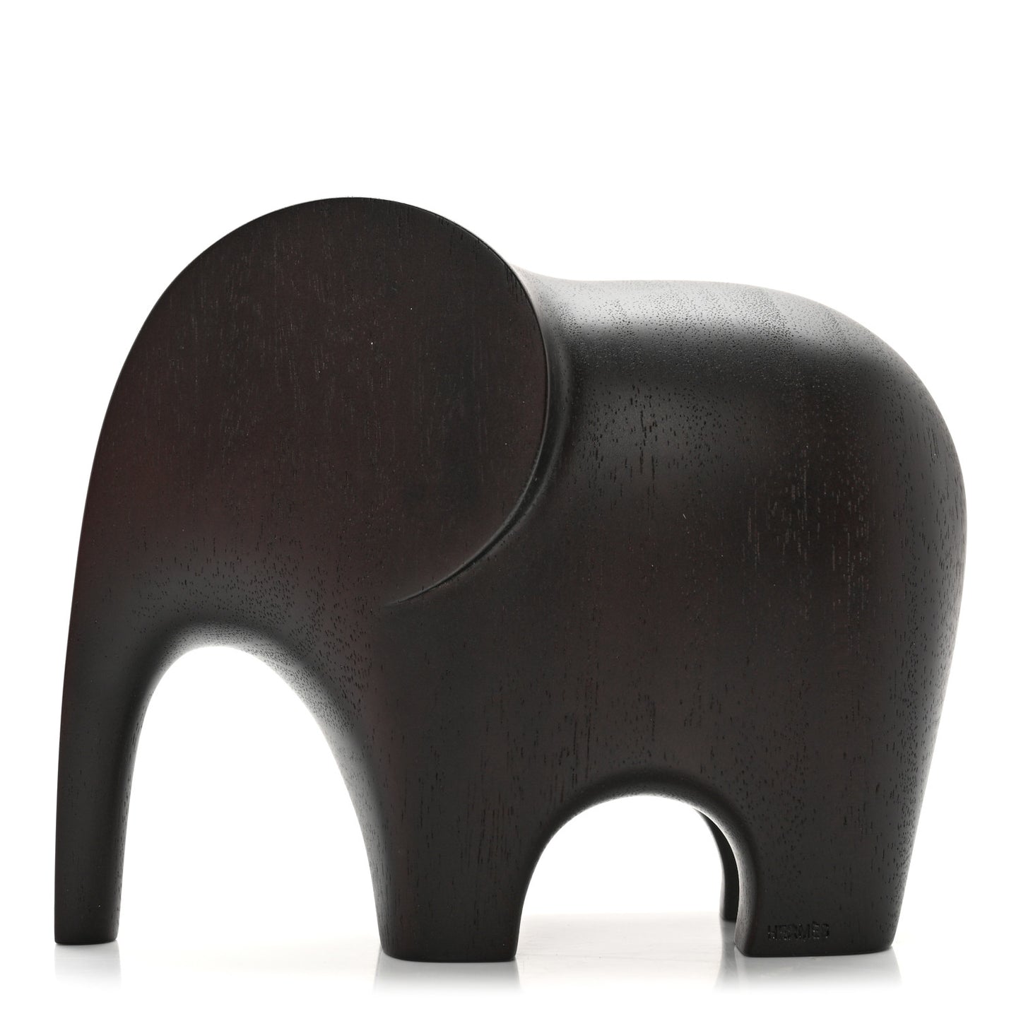 Mahogany Wood Elephant Lao Paperweight Acajou Ebenise