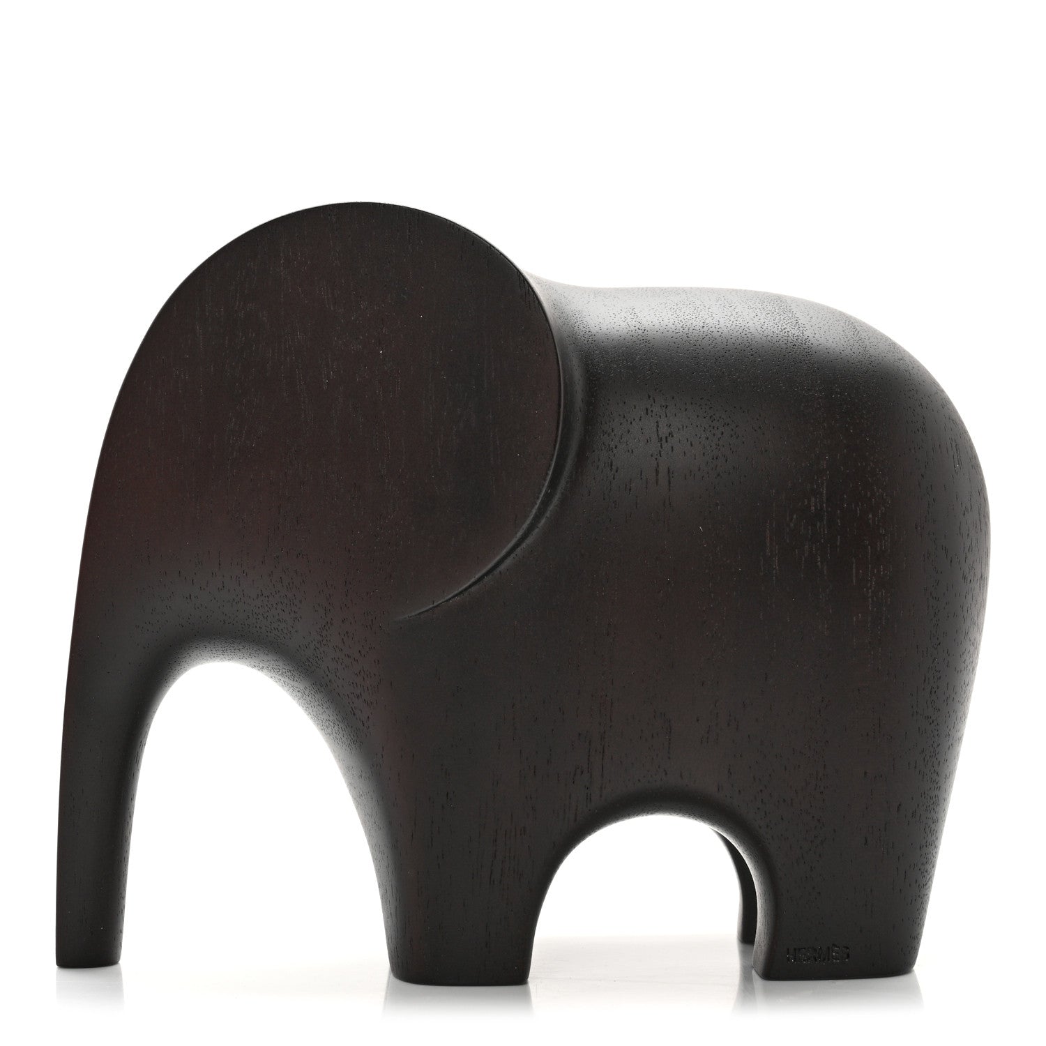 Hermes Mahogany Wood Elephant Lao Paperweight Acajou Ebenise 1 of 6