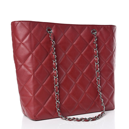Chanel Calfskin Quilted In the Business North South Tote Red 3 of 9