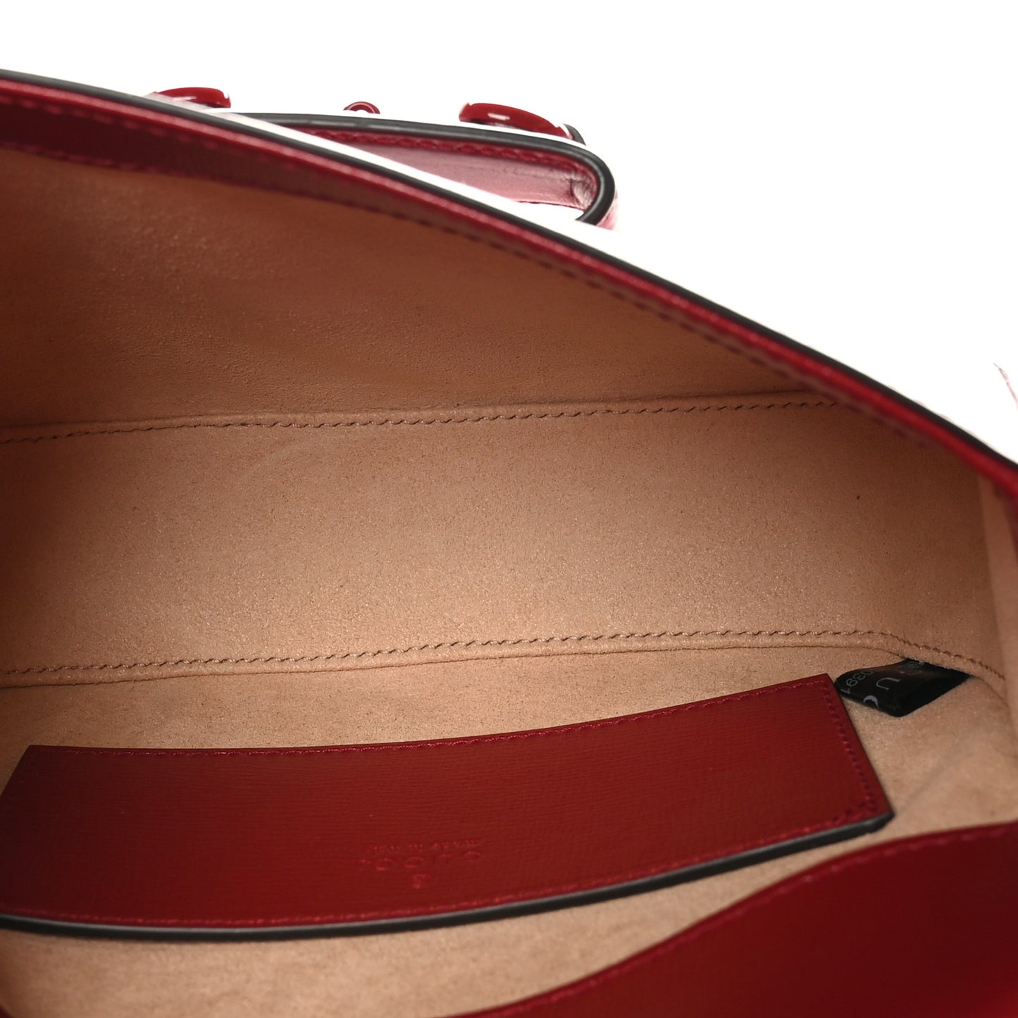 Azalea Calfskin Web Monochrome Horsebit 1955 Shoulder Bag New Cherry Red