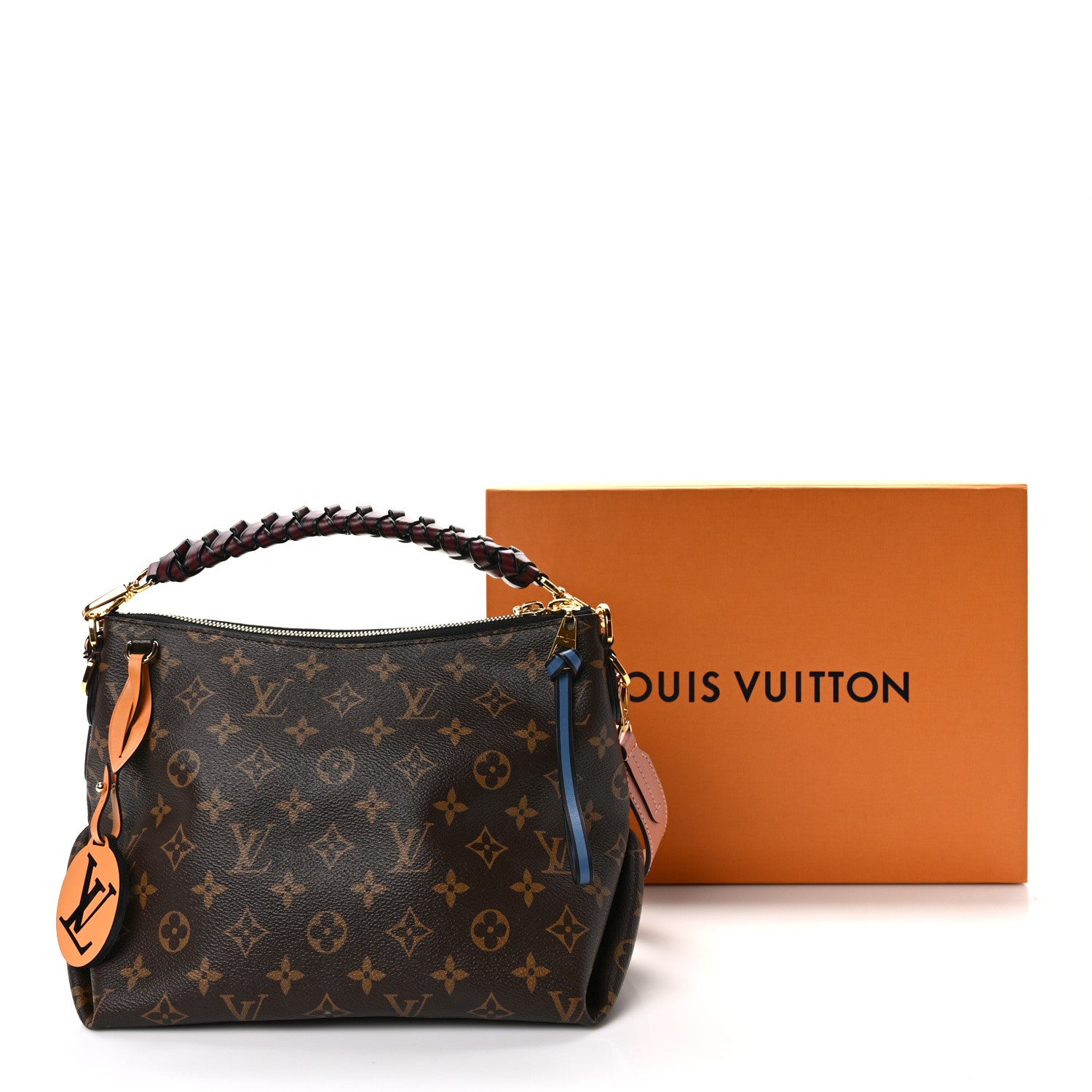 Louis Vuitton Monogram Beaubourg Hobo Mini Bordeaux Red Peach Safran Blue Jean Blue 15 of 15