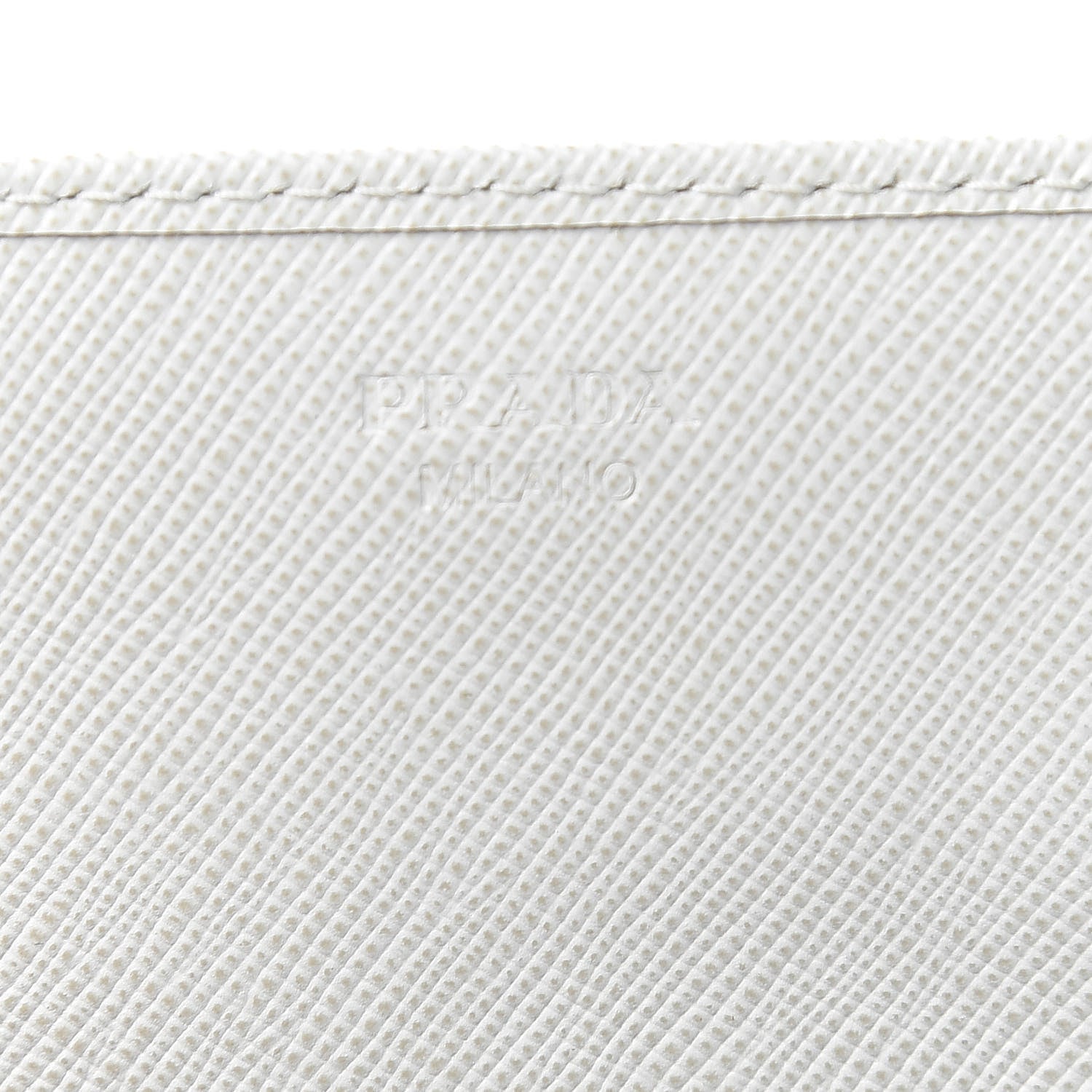 Prada Saffiano Metal Oro Chain Wallet Talco 8 of 12