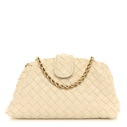 Bottega Veneta Nappa Intrecciato Teen The Lauren 1980 Clutch With Chain String 1 of 9